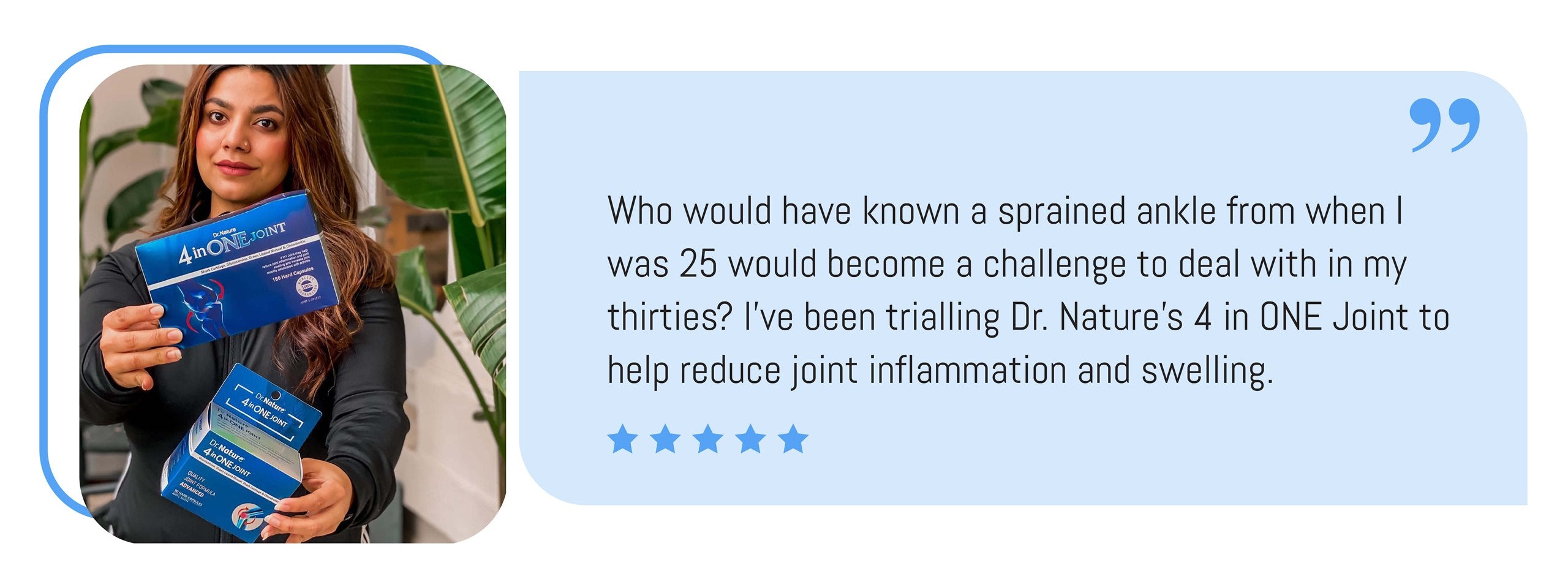 Customer with 4 in One Joint review artwork