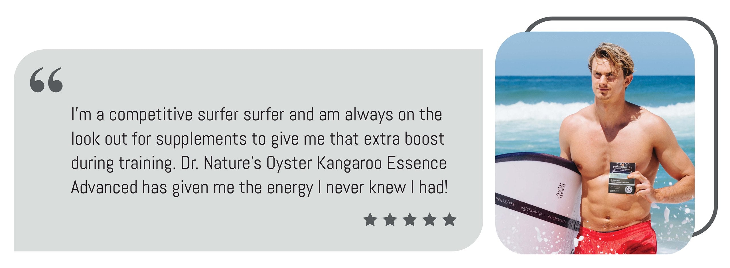 Surfer with Oyster Kangaroo Essence Advanced review artwork