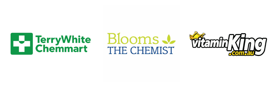 Available from TerryWhite Chemmart, Blooms The Chemist, Vitamin King, HealthSAVE Pharmacy, Go Vita and Mr Vitamins