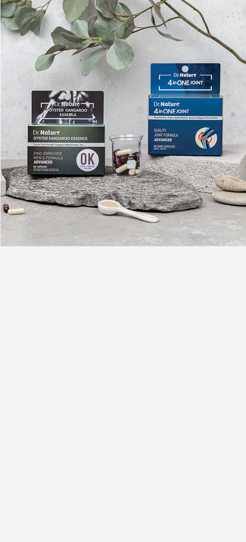 Dr Nature product packaging and quality seals